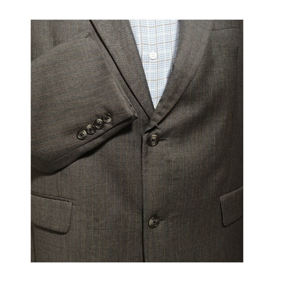 Burberry Grey Pinstripe Blazer 44L - Picture 7 of 8